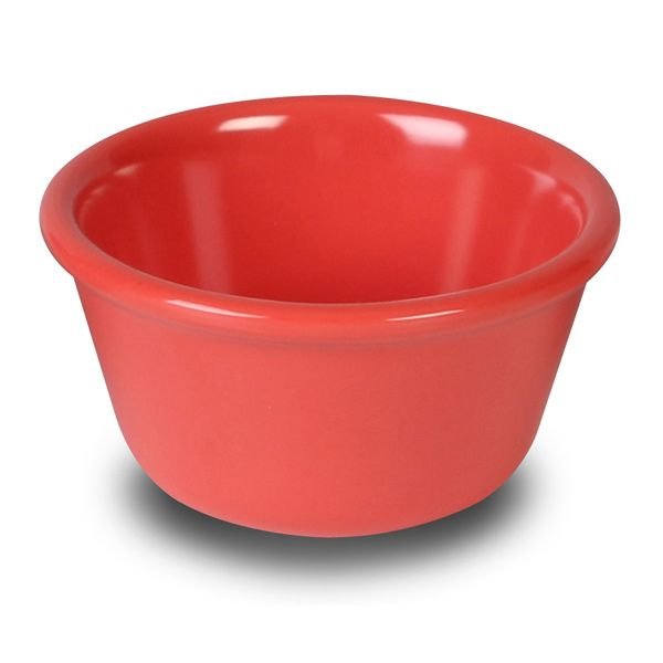 Yanco Smooth Ramekin NC-536RD is an affordable and reliable addition to your tableware collection. These orange red ramekin dishes are made from high-quality melamine material, that makes its dinnerware look like ceramics. These Milestone collection ramekins are commonly used for preparing and serving individual portions of a variety of dishes like creme brulee, cheese or egg dishes, macaroni and cheese, french onion soup and other food.