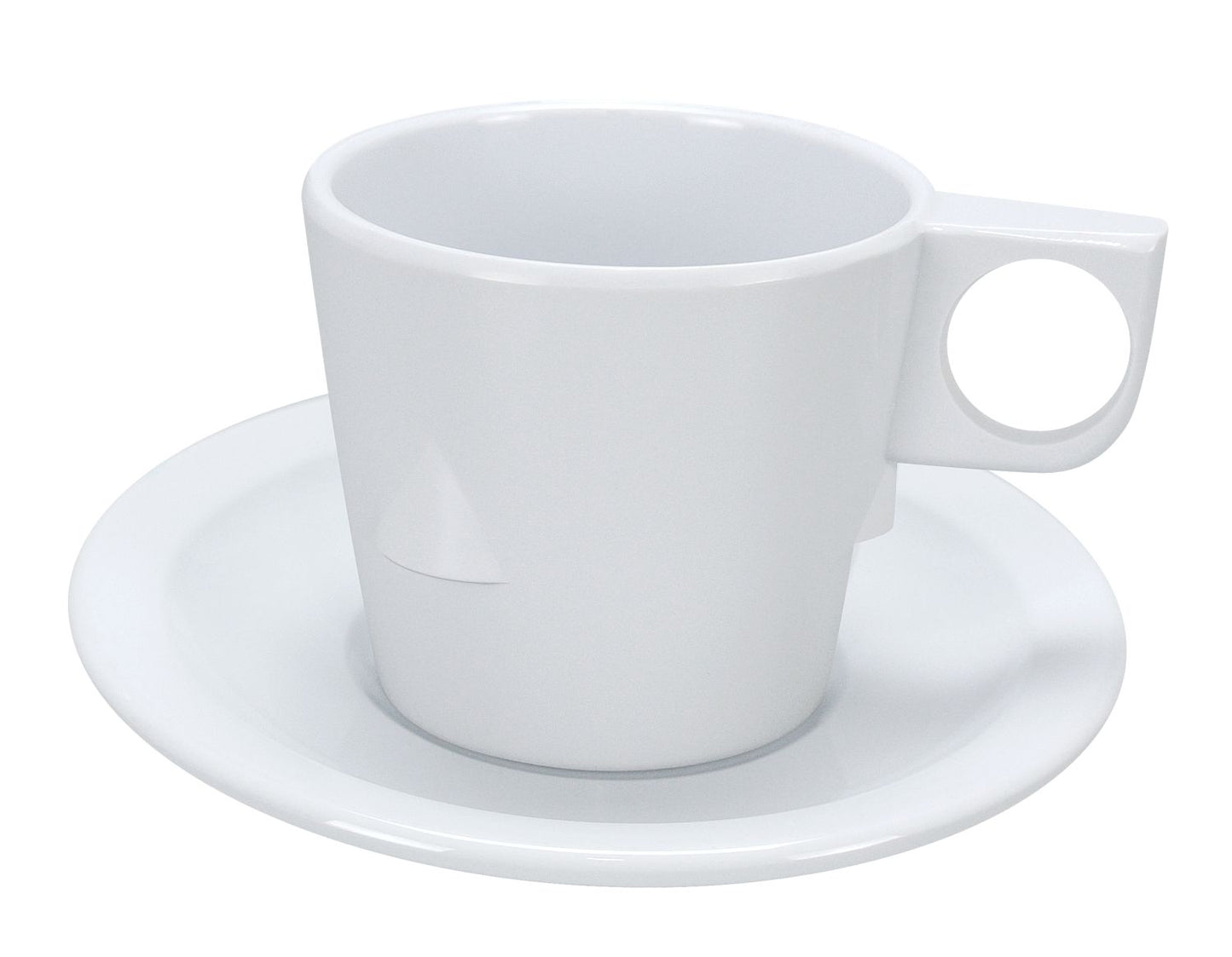 Yanco Stackable Bulbous Cup NS-9011W Made from the long-lasting and qualitative melamine these cups look like ceramics. The material is BPA free, so it doesn't contain any harmful substances. You can serve any cold or hot drinks in these cups - coffee, tea, cocoa, etc. These cups will perfectly fit any establishment design. Thanks to the elegant coupe shape, they will always look stylish in your cafeteria, restaurant or catering events.