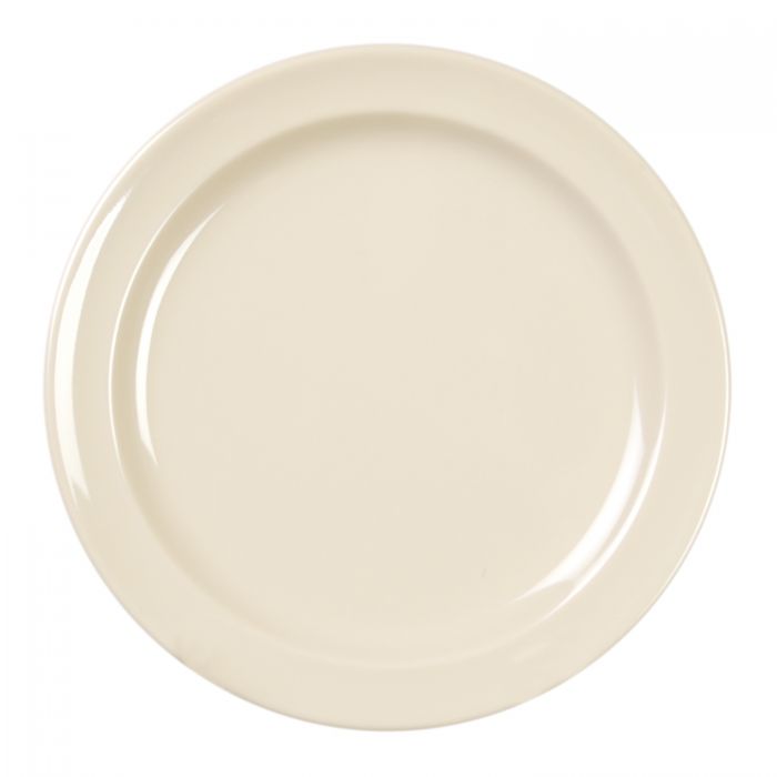 Thunder Group Round Plate 12/Pcs is durable and scratch-resistant. You can use it to serve hot or cold dishes, bread, appetizers, desserts, and more. It is presentable and functional, convenient to handle and maintain. All items from Nustone collection have an elegant appearance. The Western Nustone Tan tableware features a creamy beige color.