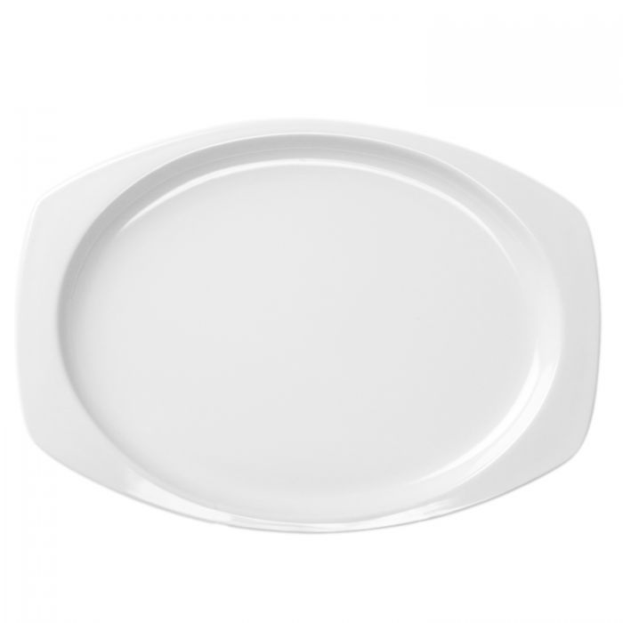 Thunder Group Rectangular Platter 12/Pcs would be a useful item in your tableware collection. This rectangular platter looks like a tray, so you can use it to serve all kind of dishes. It will help you to present baked goods, pasta, salads, desserts, seafood, and more. Its wide edges will provide a good, firm grip for secure handling. All items from Nustone collection have an elegant appearance. The Western Nustone White tableware features a warm white color.