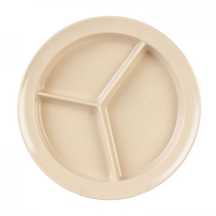 Thunder Group Deep Compartment Plate 6/Pcs is ideal for serving at a canteen, buffet, school, daycare center, long-term care facility, or catering events. Such deep plate designed to help you serve assorted snacks, portion-controlled meals, or for separating gravy/sauces. All items from Nustone collection have an elegant appearance. The Western Nustone Tan tableware features a creamy beige color.