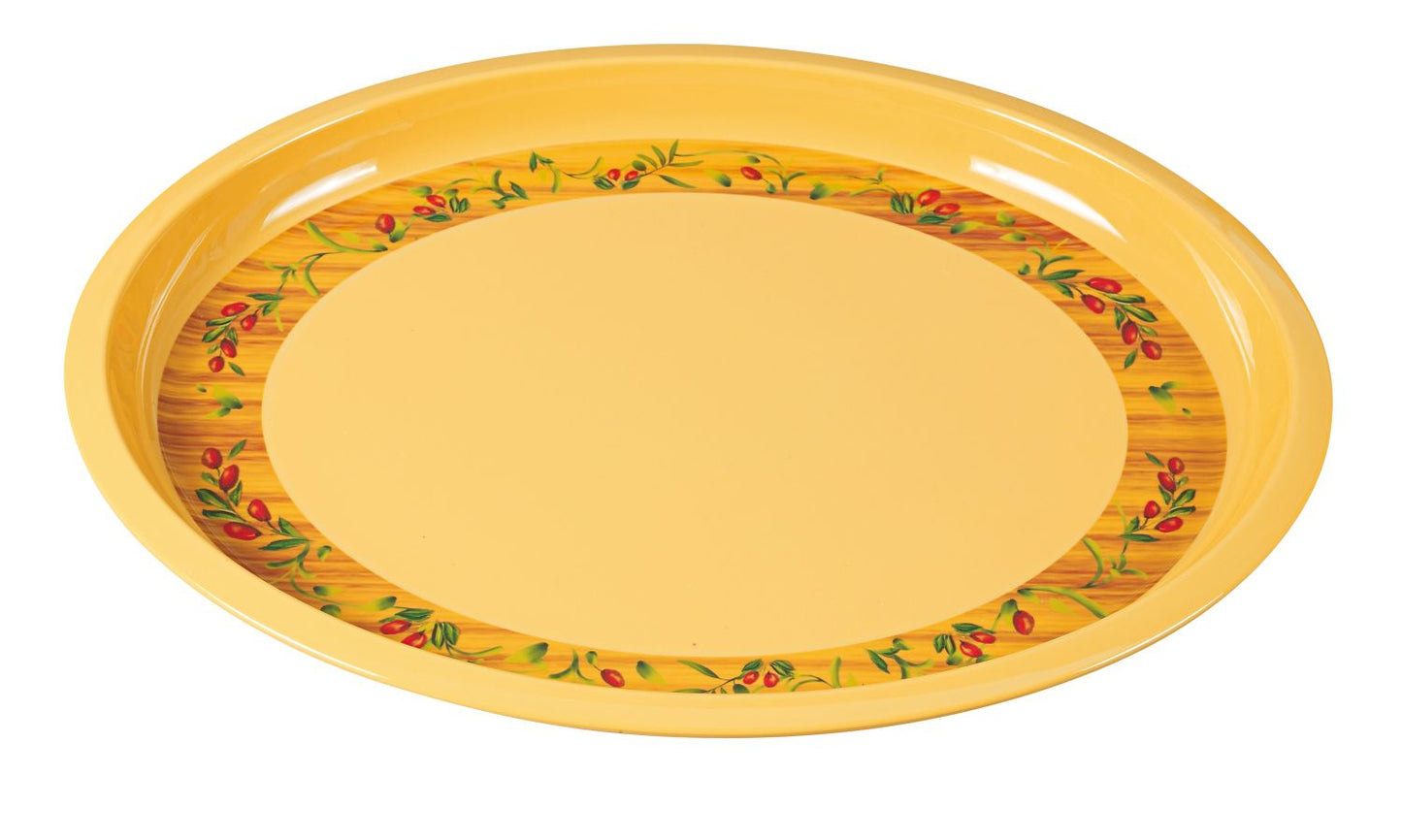 Yanco Turkey Platter OL-3022 6/Pcs it can be used for serving turkey, vegetables, cold cuts or Asian appetizers. Manufactured from durable and reliable melamine, this dinnerware is popular for being unbreakable and affordable at the same time. Thanks to the stylish Olive collection, these platters will perfectly fit any establishment design. They will always look nice in your cafe, restaurant or catering events.