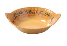 Yanco Bowl OL-509 12/Pcs It is made from durable and reliable melamine material, which makes the bowl look like ceramics. You can use these unique round bowls to serve such dishes like rice, soups, salads or side dishes. Thanks to the elegant Olive collection style, the bowl will perfectly fit any food-serving establishment design.