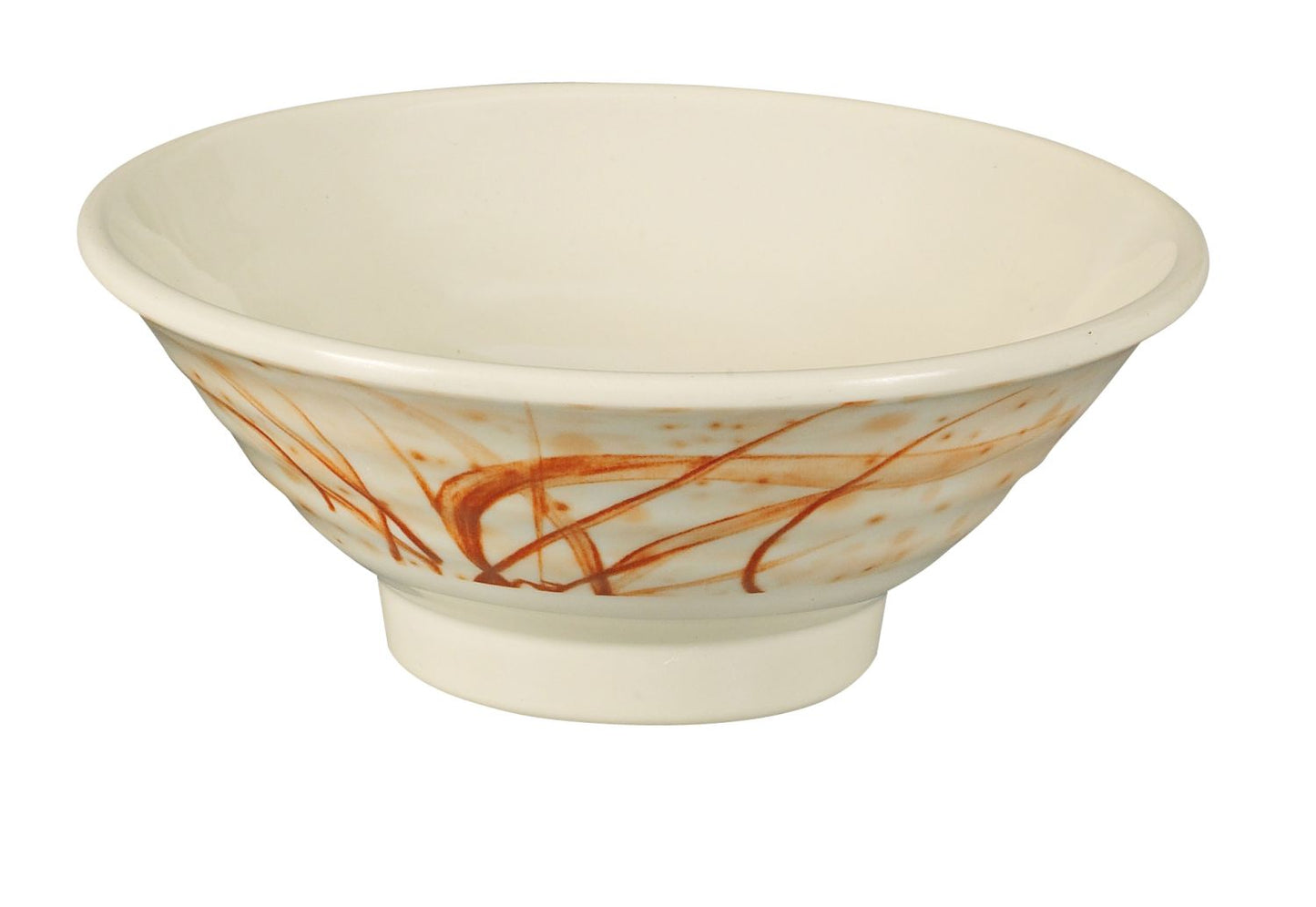 Yanco Bowl OR-5708 It is made from durable and reliable melamine material, which makes the bowl look like ceramics. You can use these unique round bowls to serve such dishes like rice, soups, salads or side dishes. Thanks to the elegant Orchis collection style, the bowl will perfectly fit any food-serving establishment design. Performed in oriental style, such melamine tableware is an ideal solution for those who choose high-quality, durable and affordable dinnerware for their place.