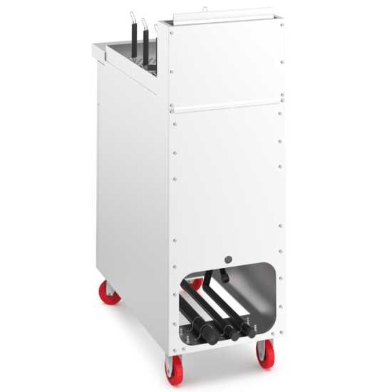 Cookline PC-1-NG Natural Gas Pasta Cooker with a 12-gallon capacity, ideal for commercial kitchens, designed for efficient cooking and easy handling of large batches of pasta.