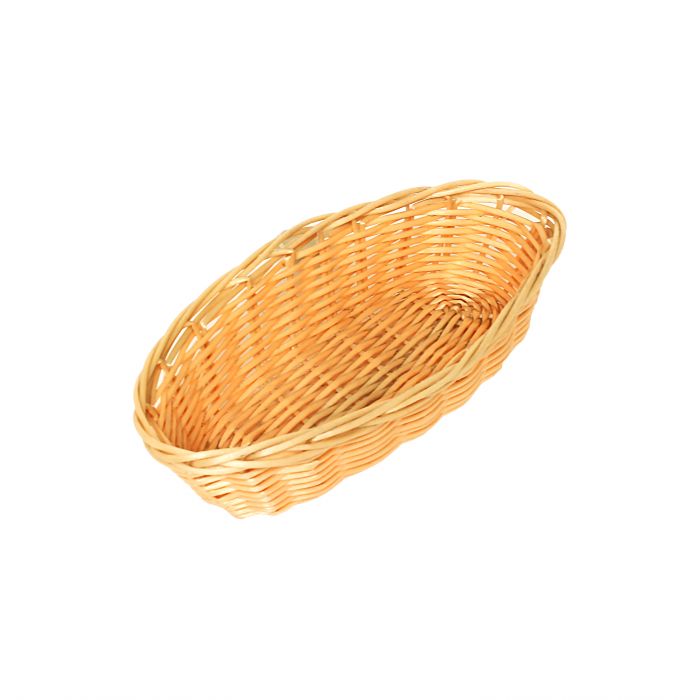 Thunder Group Oblong Woven Bread Basket is a durable and stylish serving solution, ideal for bread, appetizers, and condiments in fast-paced commercial settings. Measuring 8.25 inches in length, 4.25 inches in width, and 2 inches in height, this compact basket fits neatly on tabletops or service trays without sacrificing presentation quality. Crafted from break-resistant woven plastic, it offers long-term reliability, even with heavy daily use.