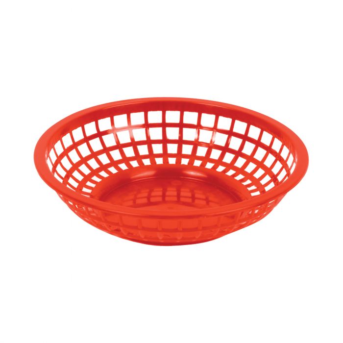 Thunder Group Round Fast Food Basket 12/Pcs is a practical and durable solution designed for high-volume food service settings. With an 8-inch diameter and round shape, this basket is ideal for serving classic fast food items such as burgers, fries, and sandwiches. Made from sturdy polypropylene, it offers excellent durability for repeated daily use in busy restaurants, food trucks, and cafeterias. The basket is top rack dishwasher safe, ensuring easy cleanup and maintenance while meeting hygiene standards.