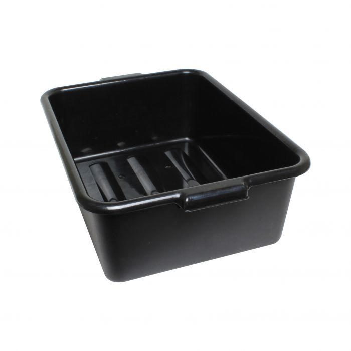 Thunder Group Bus Box can be used when busing tables at your restaurant or other foodservice establishment. This bus box has a single compartment for plates, glassware, and other dinnerware. Made from high-density polyethylene, this bus box is easy to clean and will withstand heavy duty use without scratching. For added convenience, this bus box is built with reinforced handles for a comfortable grip during transport.