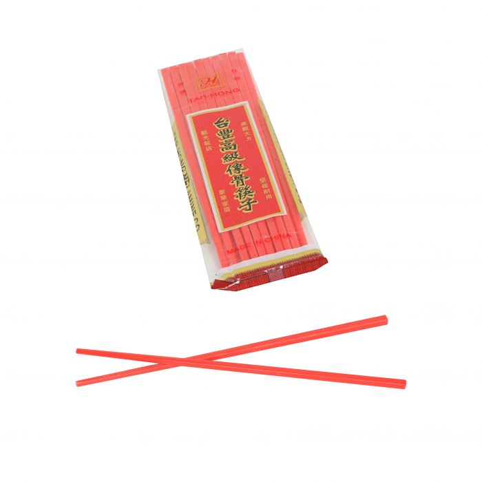 Thunder Group Plain Red Chopsticks offer a clean and elegant dining solution for both casual and upscale foodservice settings. Made from durable plastic, these red chopsticks are designed for longevity and repeated use, combining functionality with a refined appearance. Their grouped and sealed packaging ensures hygienic handling, making them ideal for maintaining cleanliness in high-volume environments.