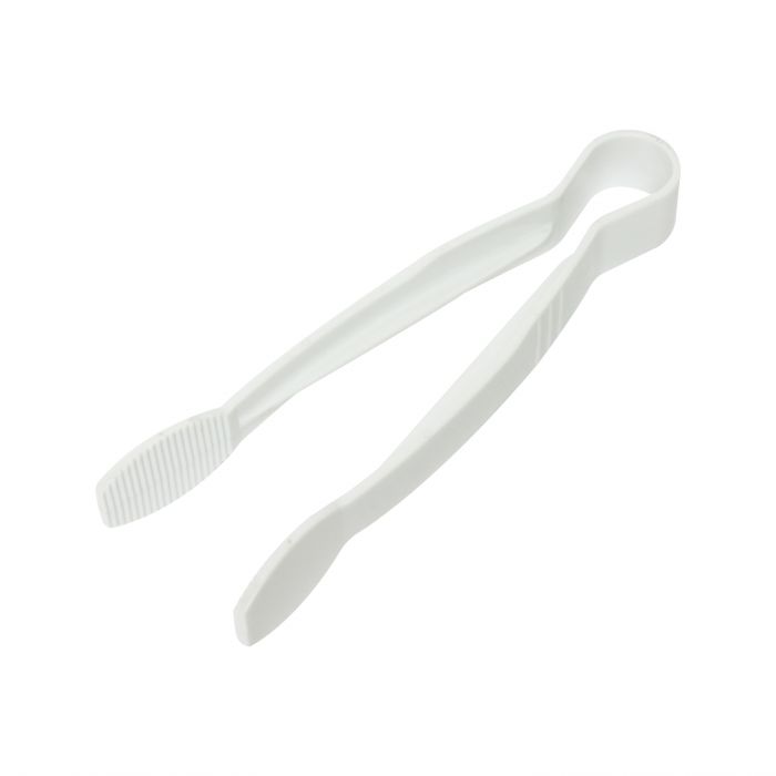Thunder Group Flat Grip Tong is a versatile and durable tool designed for efficient food service operations. Made from sturdy polycarbonate, these tongs feature a flat grip design for a secure and comfortable hold, ensuring precise food handling in busy kitchens, buffets, and self-service stations. Their 9-inch size is ideal for serving everything from salads to pastries, while the neutral white color offers a clean, professional look for any dining environment.