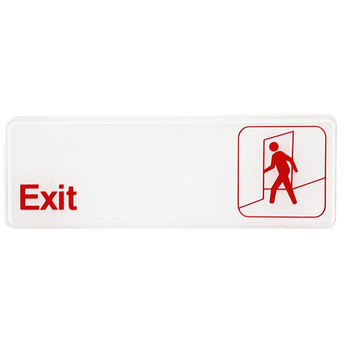 Thunder Group Information Sign with Symbol lets your customers know where an exit is located in case of a fire or other emergency. A sign like this helps you maintain a safe and professional environment that your customers and workers will appreciate. The sign features universal symbols and clear letters on anti-glare surfaces to give a professional, seamless look to any space.