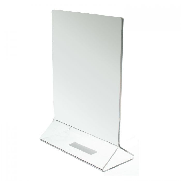 Thunder Group Table Card Holder is a durable and functional solution for displaying signage in a wide range of settings. Crafted from clear acrylic, this standard-style holder features a flat insert panel and flat base, ensuring visibility, stability, and ease of use. Its transparent construction allows for unobstructed viewing, making it perfect for presenting table numbers, name cards, or promotional materials in restaurants, cafes, banquet halls, or conference settings.