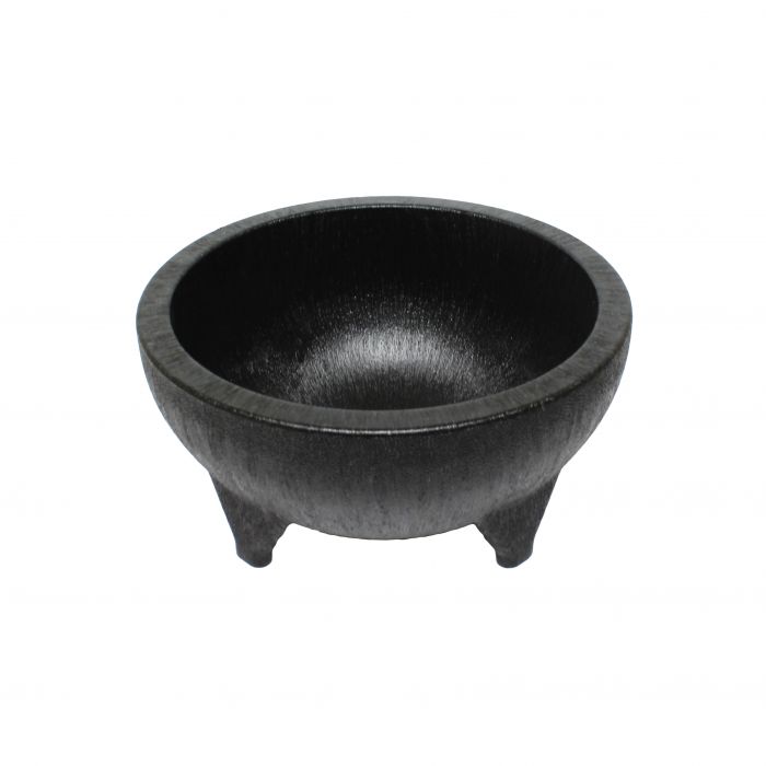 Thunder Group Molcajete Salsa Bowl is a compact and reliable serving dish that blends functionality with traditional charm. Made from sturdy black plastic, this bowl mimics the rustic appearance of a classic molcajete, adding a touch of authenticity to any table. Its 56 oz. capacity makes it ideal for serving salsa, dips, condiments, or small appetizers, whether in a restaurant, catering setup, or home kitchen.