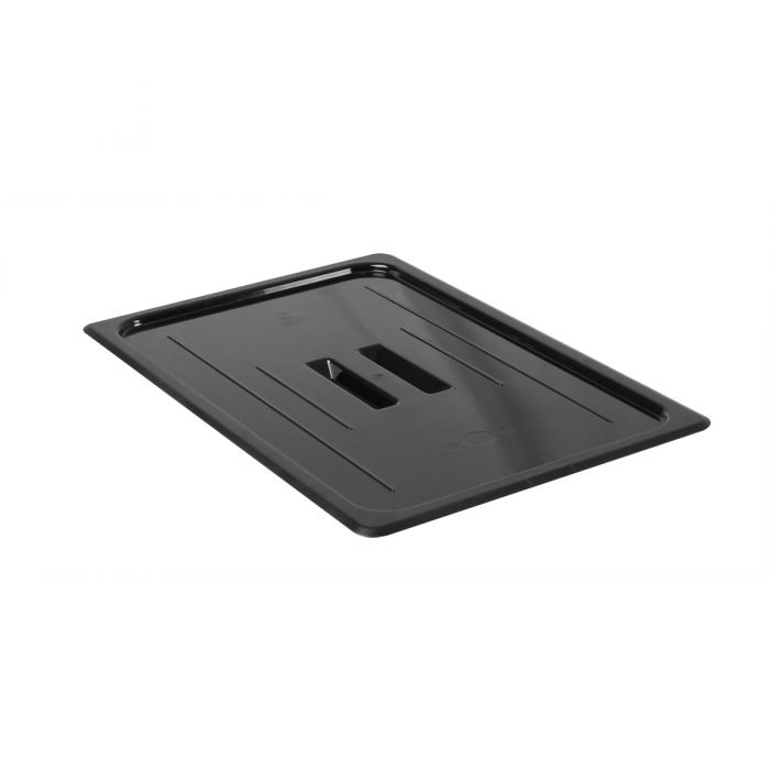 Thunder Group Solid Cover For Full Size Food Pan is a dependable solution for commercial kitchens that prioritize durability and efficiency. Designed to fit full-size food pans, this solid cover is made from high-quality polycarbonate, offering excellent resistance to breakage and scratching. Its clear construction allows for easy visibility of contents without the need to remove the lid, helping streamline kitchen operations. A built-in handle ensures a secure grip for quick and convenient use.