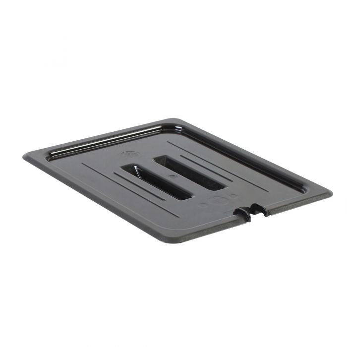 Thunder Group Slotted Cover For Half Size Food Pan is a dependable solution for commercial kitchens that prioritize durability and efficiency. Designed to fit half-size food pans, this solid cover is made from high-quality polycarbonate, offering excellent resistance to breakage and scratching. Its clear construction allows for easy visibility of contents without the need to remove the lid, helping streamline kitchen operations. A built-in handle ensures a secure grip for quick and convenient use.
