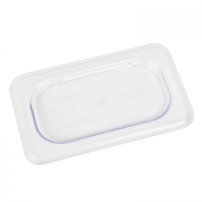 Thunder Group Solid Cover For Ninth Size Food Pan is a dependable solution for commercial kitchens that prioritize durability and efficiency. Designed to fit ninth-size food pans, this solid cover is made from high-quality polycarbonate, offering excellent resistance to breakage and scratching. Its clear construction allows for easy visibility of contents without the need to remove the lid, helping streamline kitchen operations.