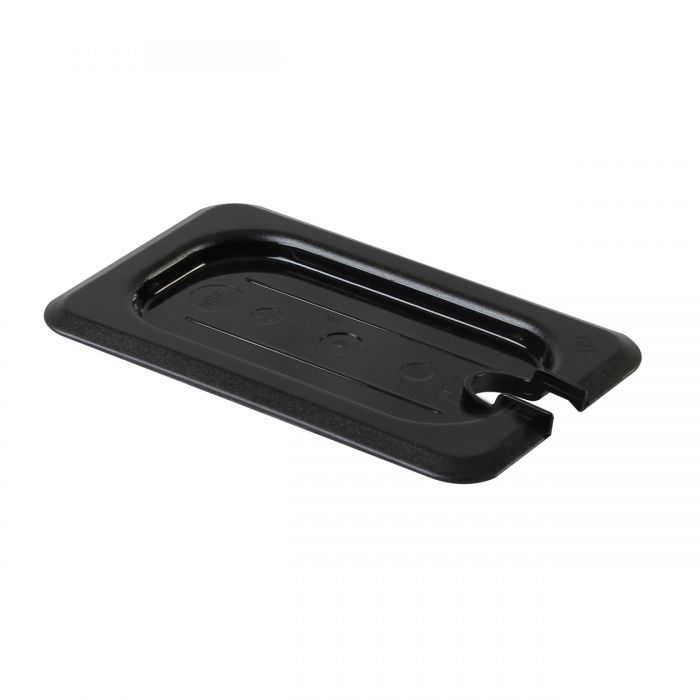 Thunder Group Slotted Cover For Ninth Size Food Pan is a dependable solution for commercial kitchens that prioritize durability and efficiency. Designed to fit sixth-size food pans, this solid cover is made from high-quality polycarbonate, offering excellent resistance to breakage and scratching. Its clear construction allows for easy visibility of contents without the need to remove the lid, helping streamline kitchen operations. A built-in handle ensures a secure grip for quick and convenient use.