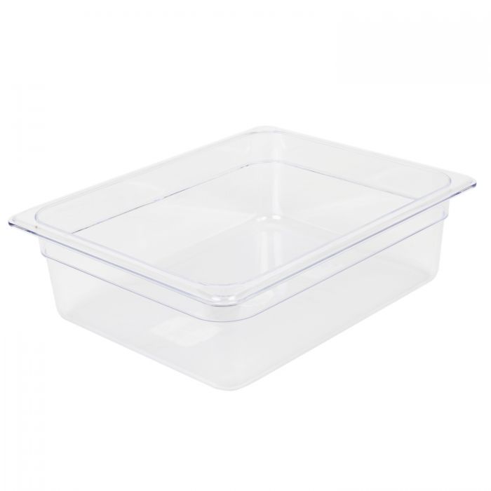 Thunder Group Half Size Food Pan is built for the rigorous demands of commercial food service. With a depth of 4 inches, this clear polycarbonate pan offers ample space for storing, prepping, and serving a wide variety of ingredients and dishes. Its durable, shatter and scratch resistant construction ensures reliable performance in busy kitchens, while the transparent design allows for quick content identification.