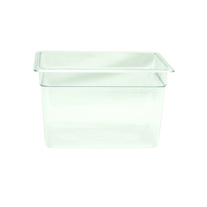 Thunder Group Half Size Food Pan is built for the rigorous demands of commercial food service. With a depth of 8 inches, this clear polycarbonate pan offers ample space for storing, prepping, and serving a wide variety of ingredients and dishes. Its durable, shatter and scratch resistant construction ensures reliable performance in busy kitchens, while the transparent design allows for quick content identification.