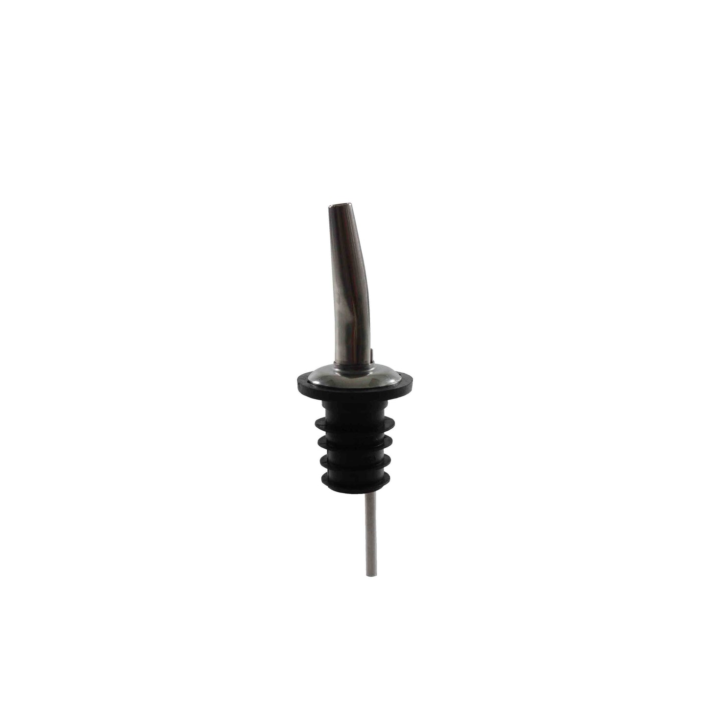Thunder Group Tapered Liquor Pourer 12/Pcs features a medium flow stainless steel spout with a secure black rubber fin base, designed to fit standard 750 ml liquor bottles. Its precision tapered design ensures a smooth controlled pour, reducing spills and over-pouring, perfect for busy bars, restaurants, or home entertaining. The color-coded base helps staff quickly identify different types of spirits for efficient service.