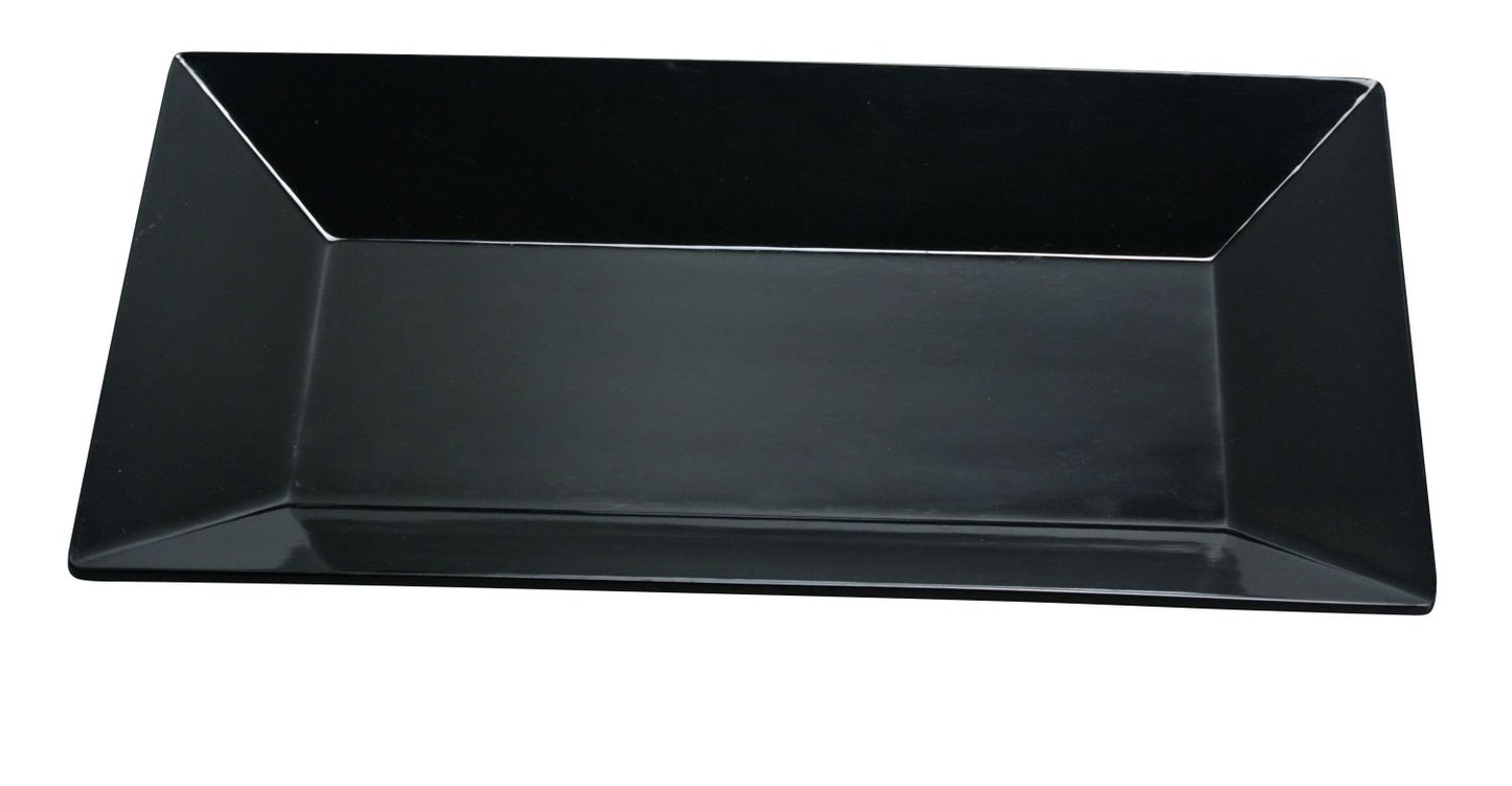 Yanco Rectangular Plate RM-212BK is a stylish and durable choice for any food-serving establishment. Measuring 12 x 7.5 inches, this melamine plate mimics the look of ceramic while offering superior durability and break resistance. Its sleek black finish enhances the presentation of salads, side dishes, appetizers, and entrées, making it a perfect addition to restaurants, catering services, and hospitality venues.