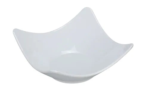 Yanco Square Bowl RM-503 is a durable and stylish choice for serving small portions of soups, guacamole, rice, and appetizers. Made from high-quality melamine, this 3.5 oz square bowl replicates the look of ceramic while offering lightweight durability and shatter resistance. Part of the Rome collection, its sleek white finish enhances any table setting, making it perfect for restaurants, catering services, and home use.
