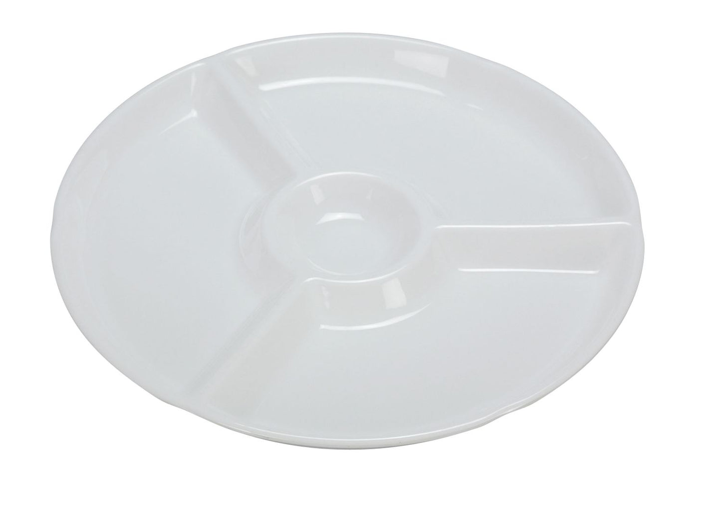 Yanco 4-Compartment Plate RM-821 is a practical and stylish serving solution, ideal for restaurants, catering services, and hospitality venues. Measuring 12.25" in diameter with a depth of 1", this deep round plate is designed with four compartments, making it perfect for serving salads, appetizers, side dishes, and hot meals while keeping flavors separate.