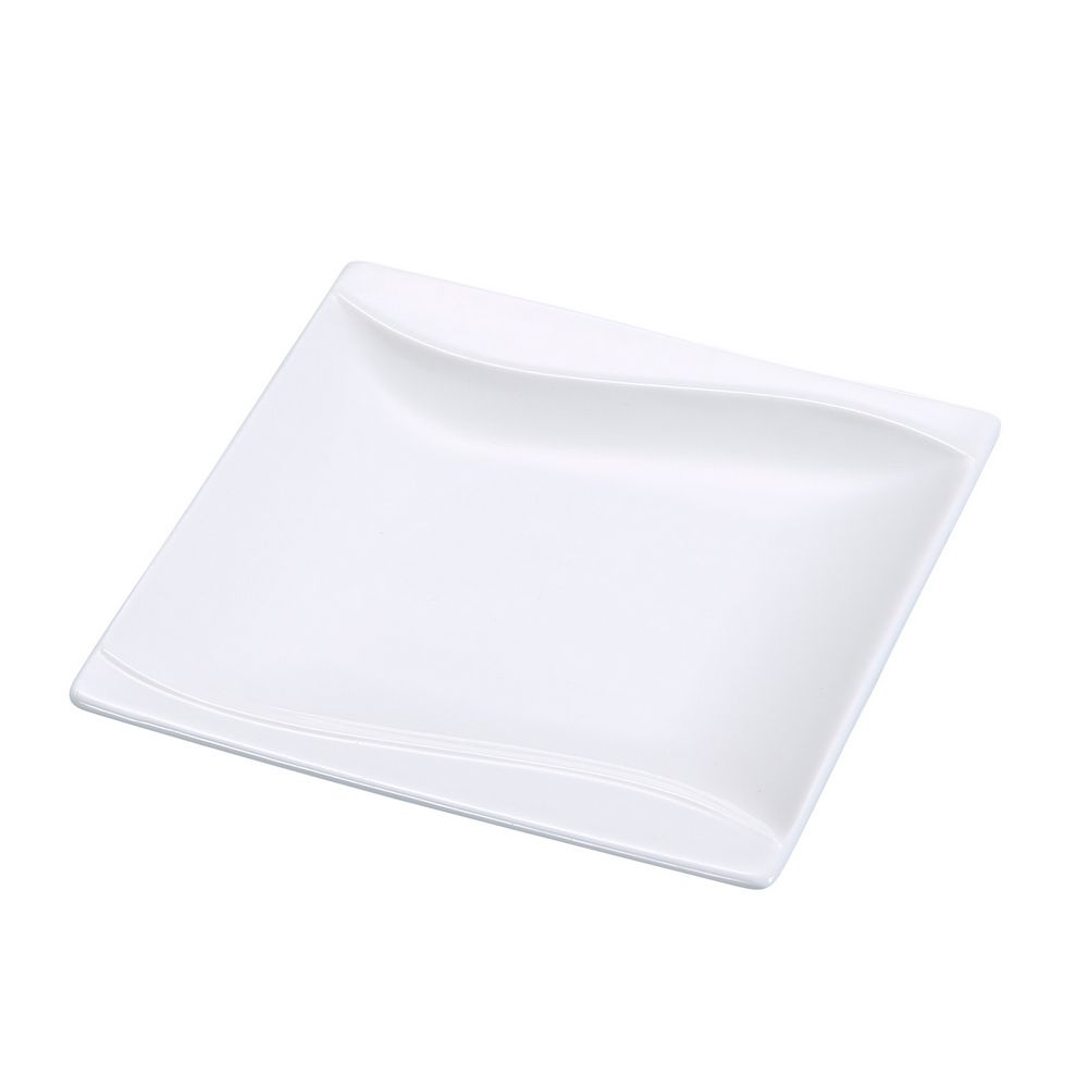 Yanco Square Plate SW-105 is a stylish and functional addition to any table setting. Crafted from high-quality porcelain, it features a smooth white glaze and distinctive sea wave-shaped sides for a touch of elegance. With a 4.5-inch size, this plate is ideal for serving appetizers, side dishes, and desserts. Its scratch and chip resistant finish ensures durability, while its oven, dishwasher, freezer, and microwave-safe properties make it a practical choice for both personal and commercial use.