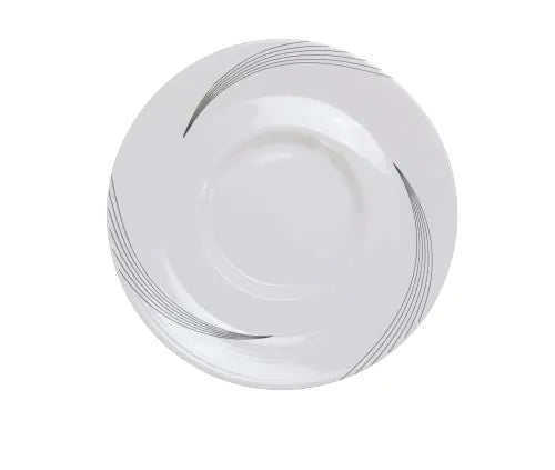 Yanco Saucer UR-002 is a perfect companion to Urban Line coffee and tea cups, adding a refined touch to your table setting. Crafted from high-quality porcelain with a smooth white glaze, this 5.5-inch round saucer offers both elegance and durability. Ideal for fine-dining restaurants, cafes, catered events, and hotels, it seamlessly blends into any setting. Designed for convenience, it is dishwasher, oven, and microwave safe, making it a practical choice for both personal and commercial use.