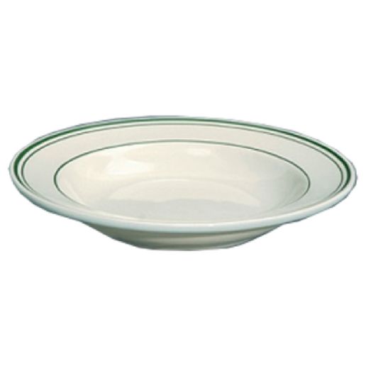 Yanco Deep Pasta Bowl GB-105 is an elegant and reliable addition to your tableware collection. These bowls are made from high-quality porcelain, that gives its dinnerware a stylish glaze finish. Porcelain features excellent resistance to mechanical damage or temperature effects. You can use these Green Band collection color glazed bowls to serve such dishes like pasta, soups or salads. These white bowls would be perfect for your fine-dining restaurant, catered events, outdoor dining area or even hotels.