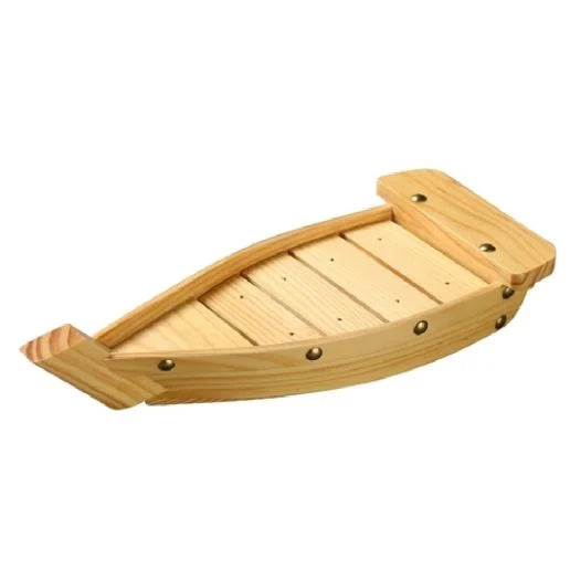 Yanco Wooden Sushi Boat WS-113 12/Pcs is a beautifully crafted wooden serving vessel designed to enhance sushi presentation in restaurants, catering services, and hospitality events. Measuring 13.25" in length, 5.75" in width, and 2.25" in height, this boat-shaped platter provides ample space for elegantly arranging sushi rolls, sashimi, and garnishes. Its durable wooden construction adds authenticity and sophistication to any dining experience while ensuring longevity for frequent use.