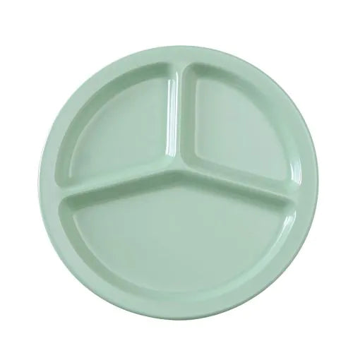 Yanco 3-Compartment Plate NS-702G It is made from durable and reliable melamine material, which makes the plate look like ceramics. You can use this stylish plate to serve any dish you want. For example, you can use it for serving salads, side dishes, sushi or hot meals. The Nessico collection has an elegant and stylish design. Performed in green color, it will perfectly fit any restaurant environment.