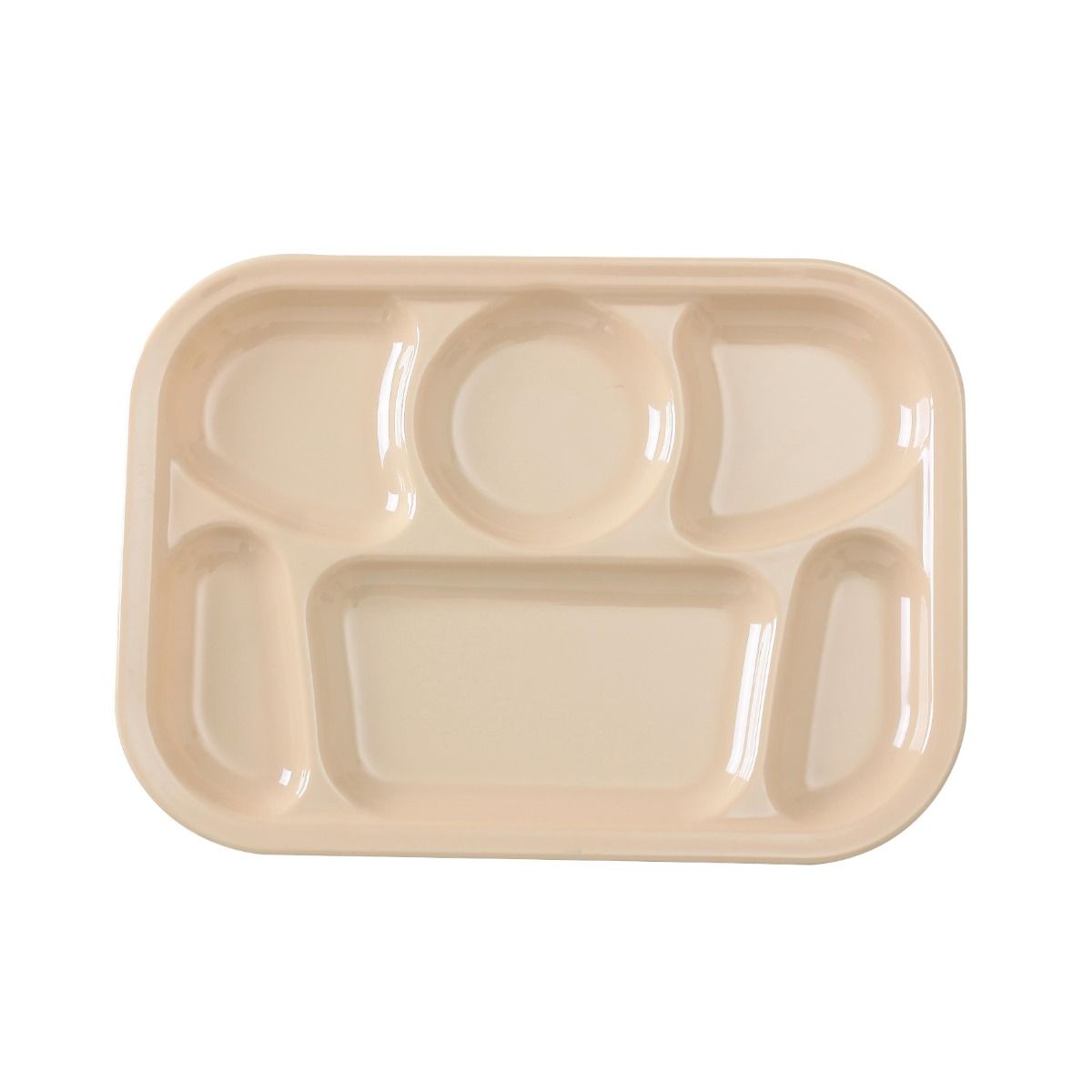 Yanco 6-Compartment Plate NS-803T It is made from durable and reliable melamine material, which makes the plate look like ceramics. You can use this stylish plate to serve any dish you want. For example, you can use it for serving salads, side dishes, sushi or hot meals. The Nessico collection has an elegant and stylish design. Performed in tan color, it will perfectly fit any restaurant environment.