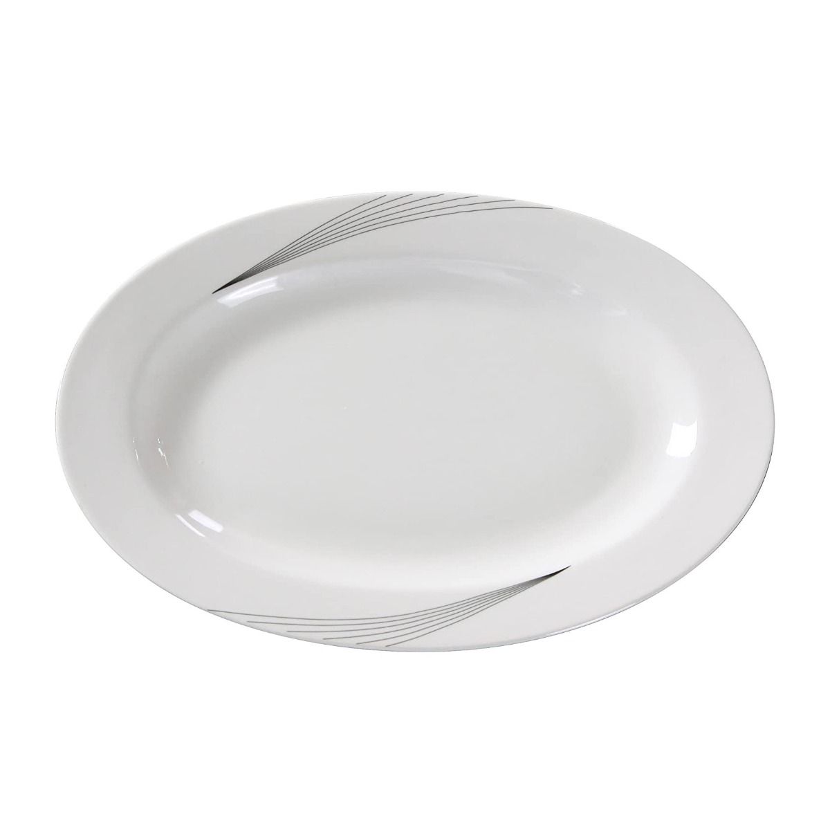 Yanco Platter UR-210 is a refined and practical addition to any dining setup. Made from high-quality porcelain with a smooth white glaze, this 9.5-inch by 6.75-inch round platter is ideal for presenting vegetables, cold cuts, fresh greens, and appetizers. Its elegant design seamlessly complements banquet halls, fine-dining restaurants, and catering events.