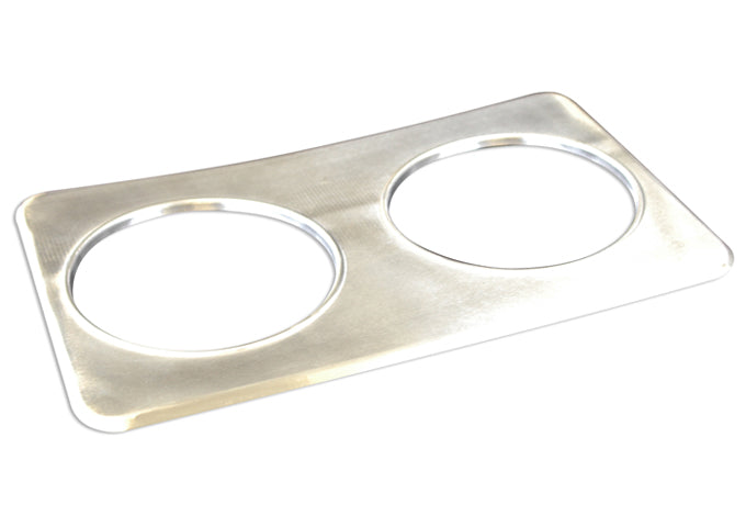 Adaptor Plate with Two Holes 8-3/8" Stainless Steel Material