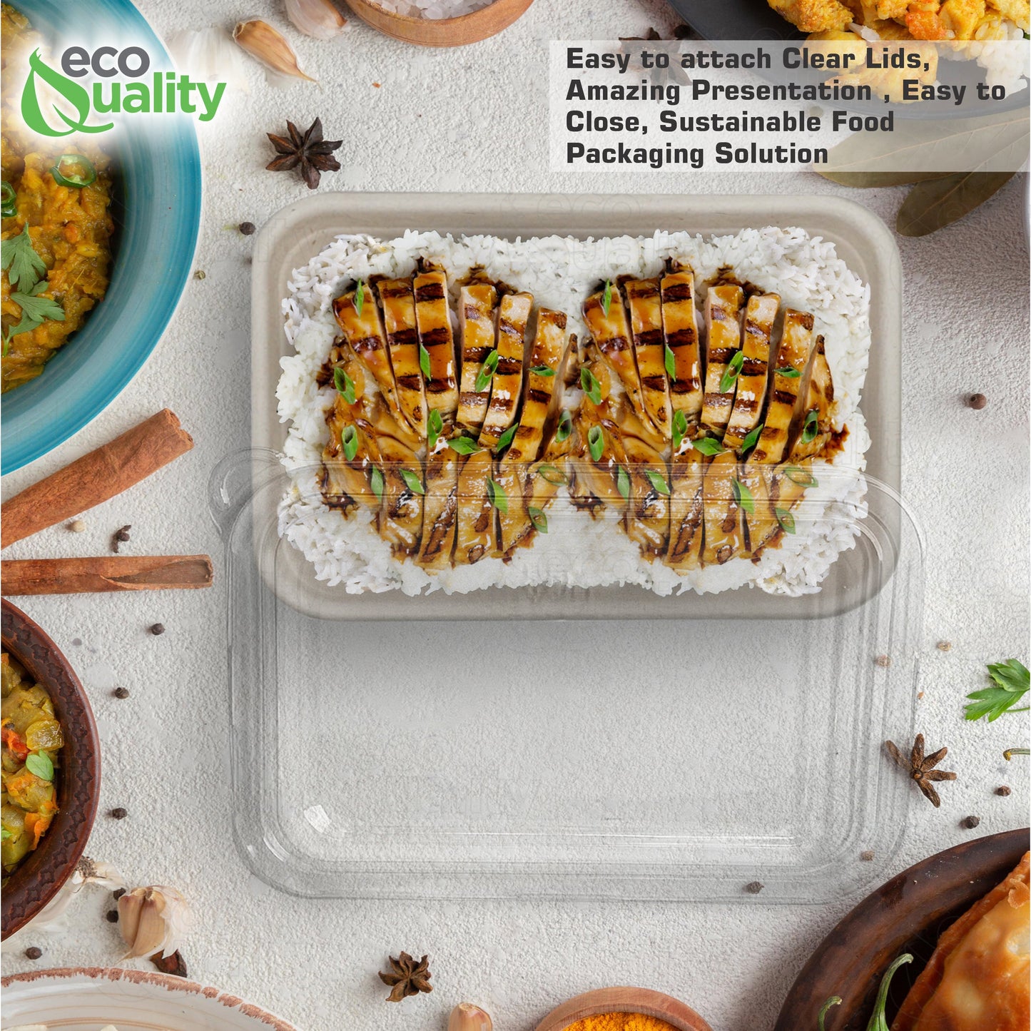 Compostable Sugarcane Fiber Bowl, eco-friendly food storage, sustainable, compostable, oblong bowl made from sugarcane fiber, compostable food storage, Biodegradable, Disposable