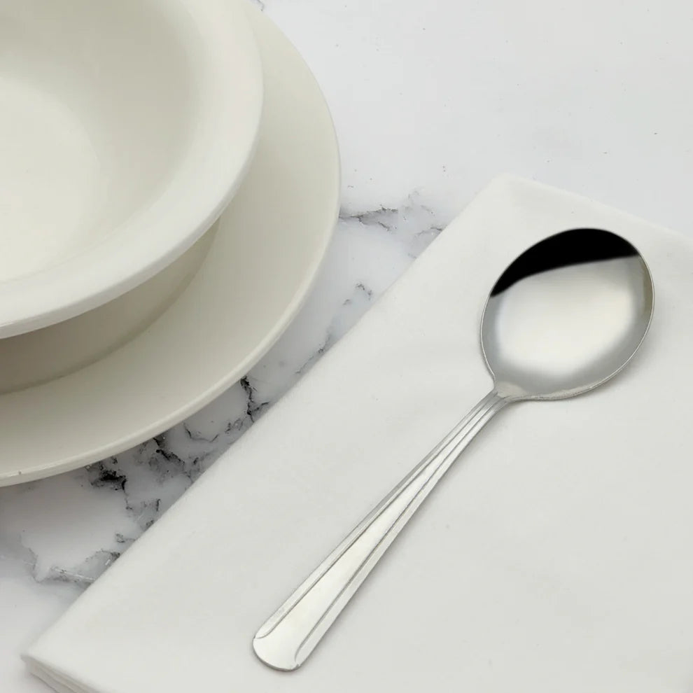 Winco 0001-04, 18/0 Medium Weight Dominion Bouillon Spoon