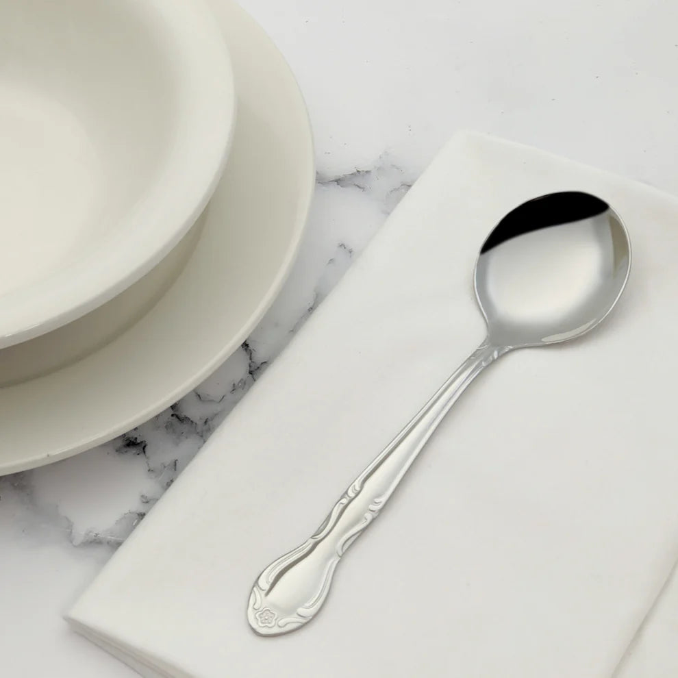 Winco 0004-04, 18/0 Heavyweight Elegance Bouillon Spoon