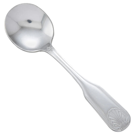 Winco 0006-04, 18/0 Extra Heavyweight Toulouse Bouillon Spoon