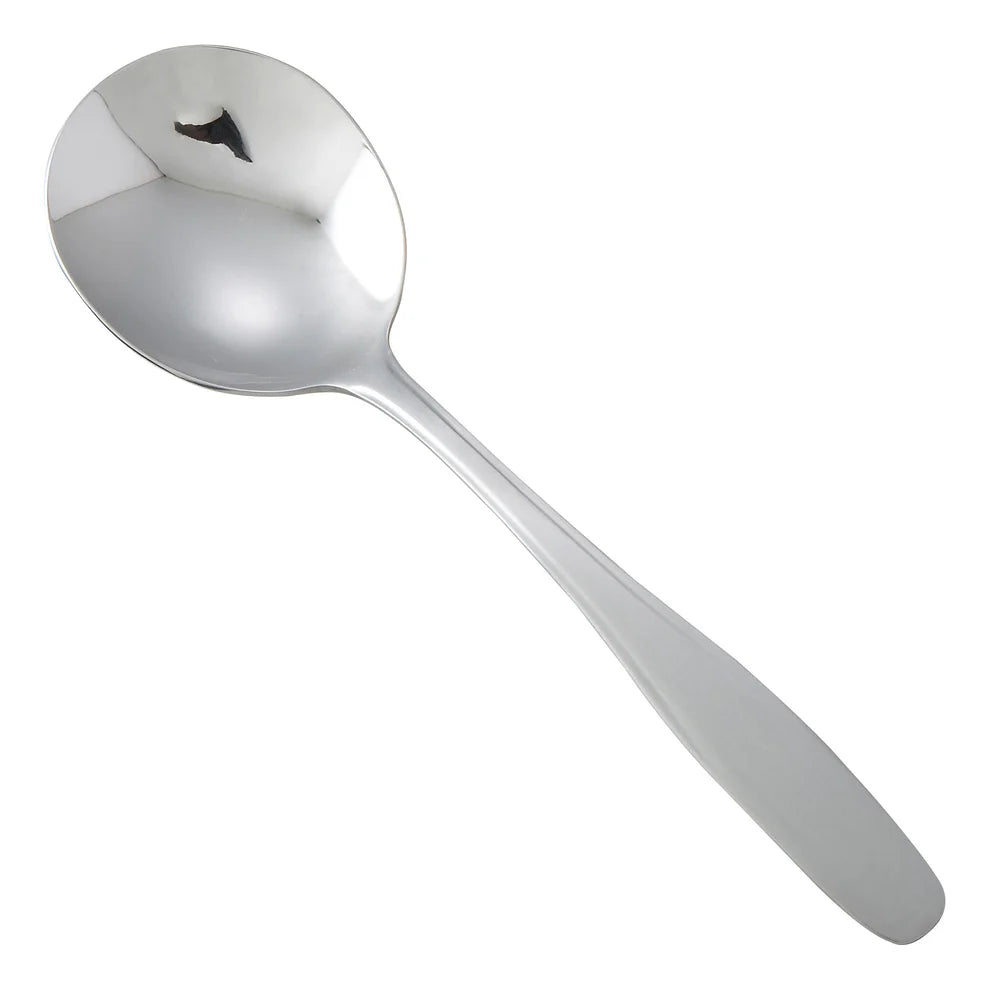 Winco 0008-04, 18/0 Heavyweight Manhattan Bouillon Spoon