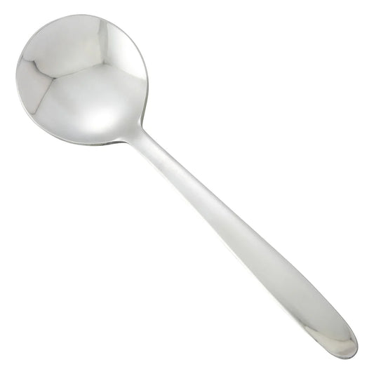 Winco 0019-04, 18/0 Heavyweight Flute Bouillon Spoon