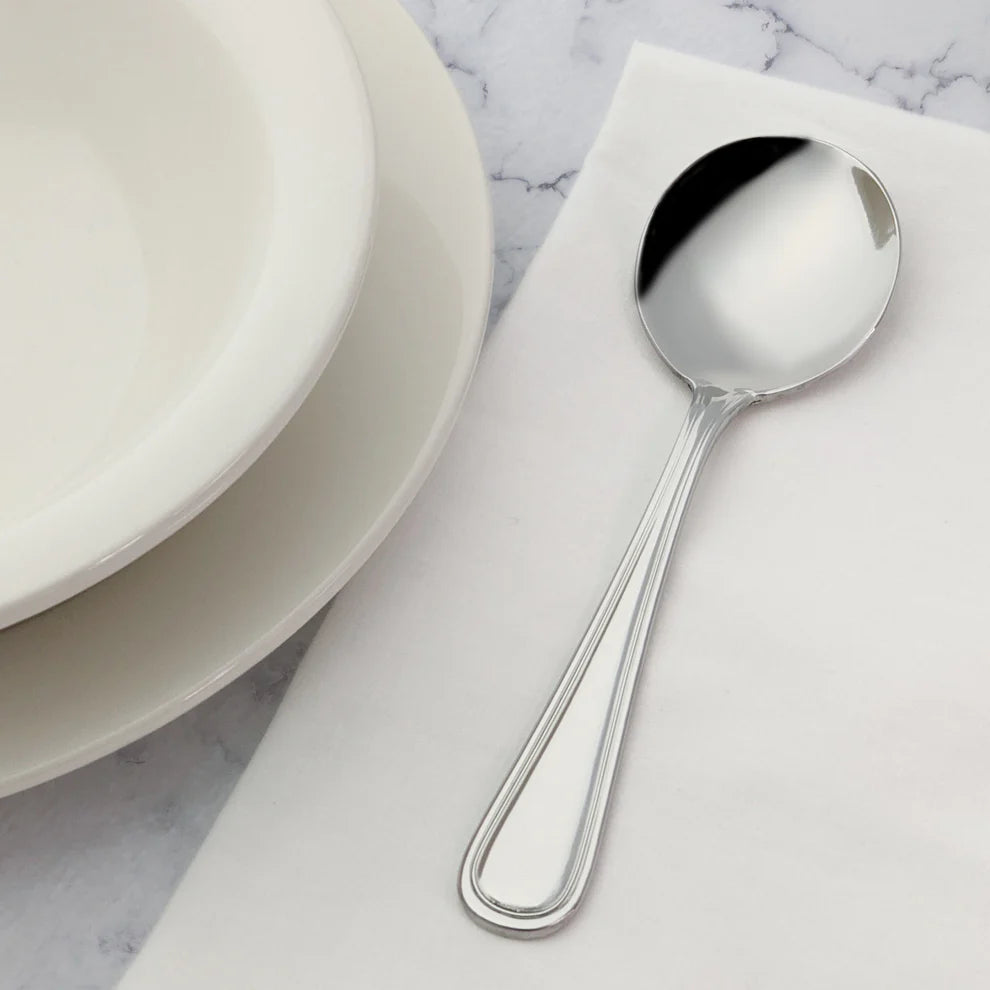 Winco 0021-04, 18/0 Extra Heavyweight Continental Bouillon Spoon