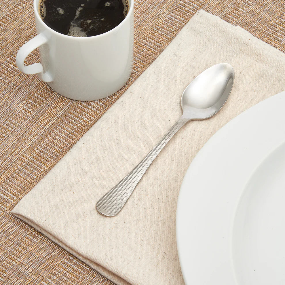 Winco 0023-01, 18/0, Hammered Finish, Medium Weight Caspian Teaspoon