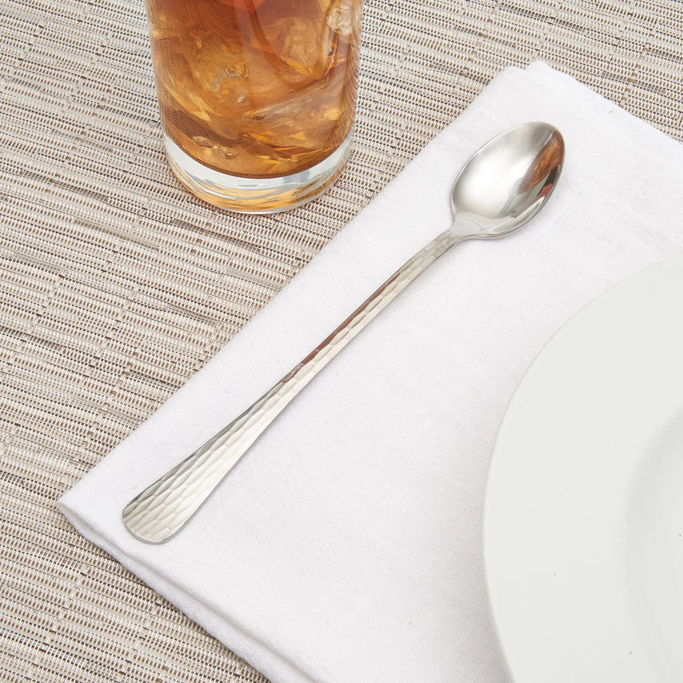 Winco 0023-02, 18/0, Hammered Finish, Medium Weight Caspian Iced Tea Spoon