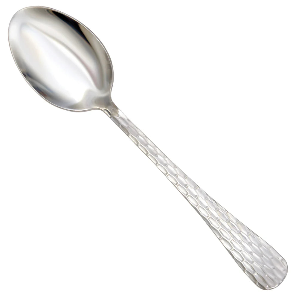 Winco 0023-03, 18/0, Hammered Finish, Med Weight Caspian Dinner Spoon