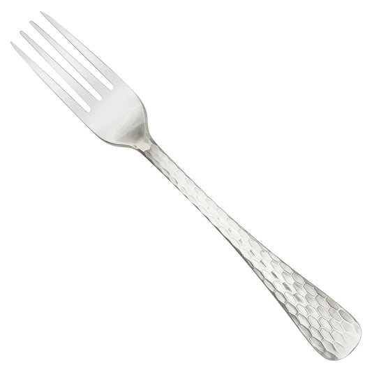 Winco 0023-05, 18/0 Hammered Finish, Med Weight Caspian Dinner Fork