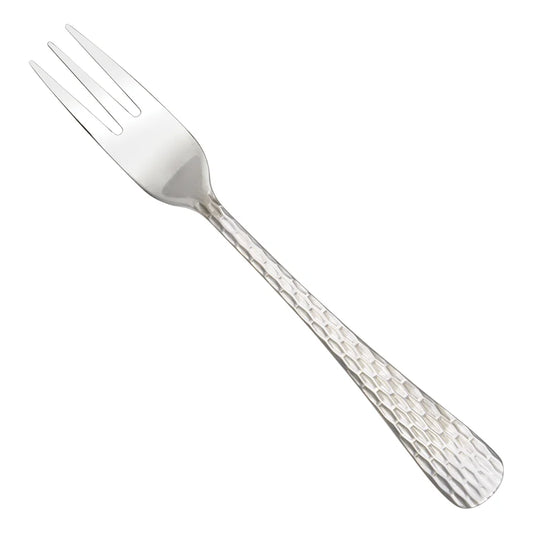 Winco 0023-07, 18/0 Hammered Finish, Medium Weight Caspian Oyster Fork