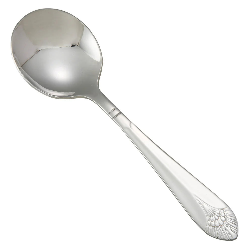 Winco 0031-04, 18/8 Extra Heavyweight Peacock Bouillon Spoon