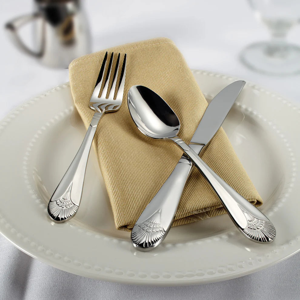 Winco 0031-11, 18/8 Extra Heavyweight Peacock Table Fork