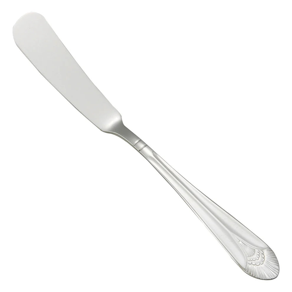 Winco 0031-12, 18/8 Extra Heavyweight Peacock Butter Spreader